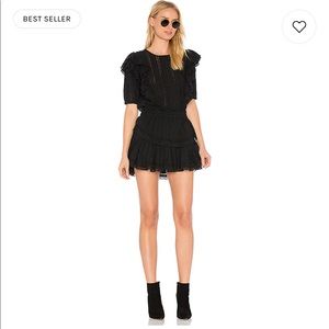 LoveShackFancy Natasha Dress in Black